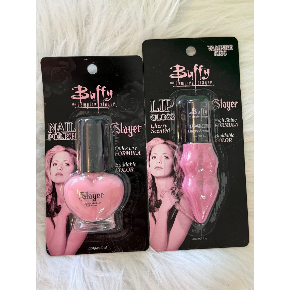 Buffy the Vampire Slayer Nail Polish Hellmouth Rose & Lip Gloss Vampire Kiss Set